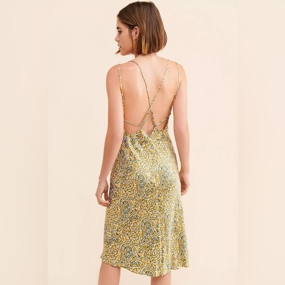 Anthropologie Paisley Slip Dress size M - Picture 5 of 10